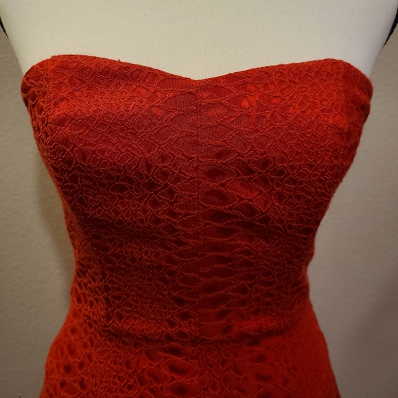 Bebe Snakeskin Sweetheart Dress - Picture 2 of 6